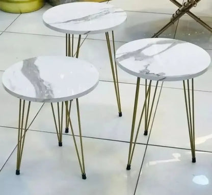 Set of 3 Modern Coffee Table – Nesting End Table & Side Table Set for Stylish Living