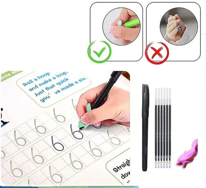 KIDS PRACTICE BOOK FOR LEARNING & GROWTH (4 BOOKS + 1 PEN + 1 GRIP + 10 REFILL)