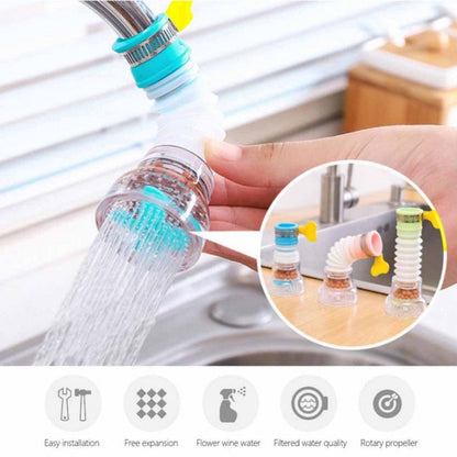 Fan Water Saving Tap, 360˚ Degree Rotatable Water Saving Tap, Durable Faucet Filter Nozzle, Tap Aerator Diffuse Faucet Nozzle Filter Adapter
